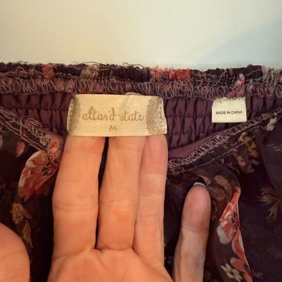 ALTAR'D STATE Valentina Ruffle Floral Maxi
Maroon Dress, Size Medium-F2 - Picture 8 of 8